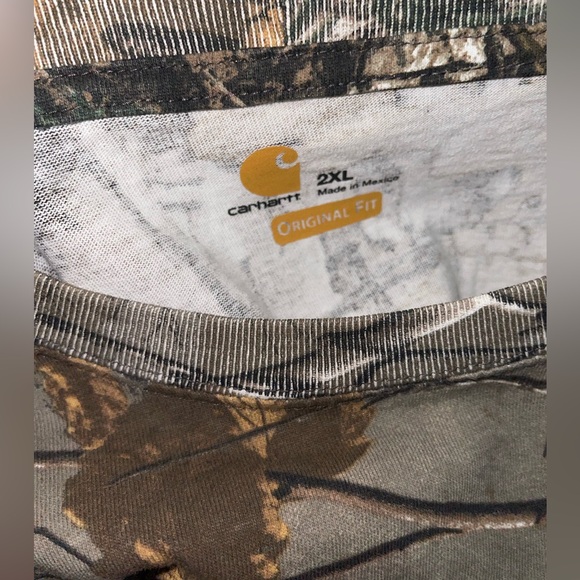 NWOT Carhartt X Realtree Graphic Hunting Print Long Sleeve Pocket Utility Shirt - Picture 9 of 11